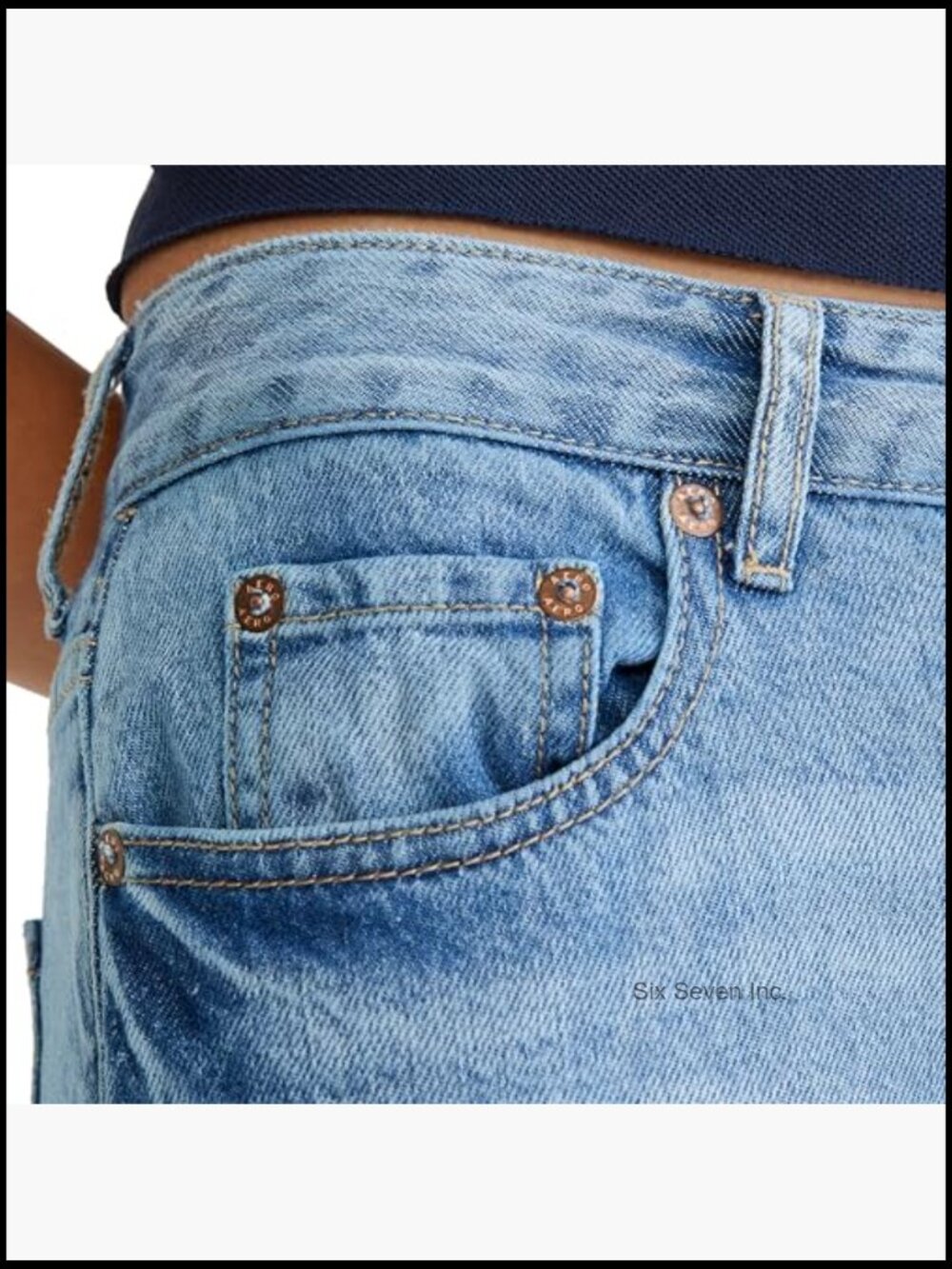 Low Rise Baggy Wide Leg Jean - Recycled Cotton Rigid Denim - Picture 7 of 7